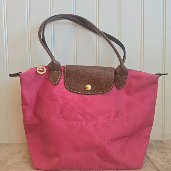 Longchamp Le Pliage Tote (Medium) - Magenta, Used - Picture 1 of 10